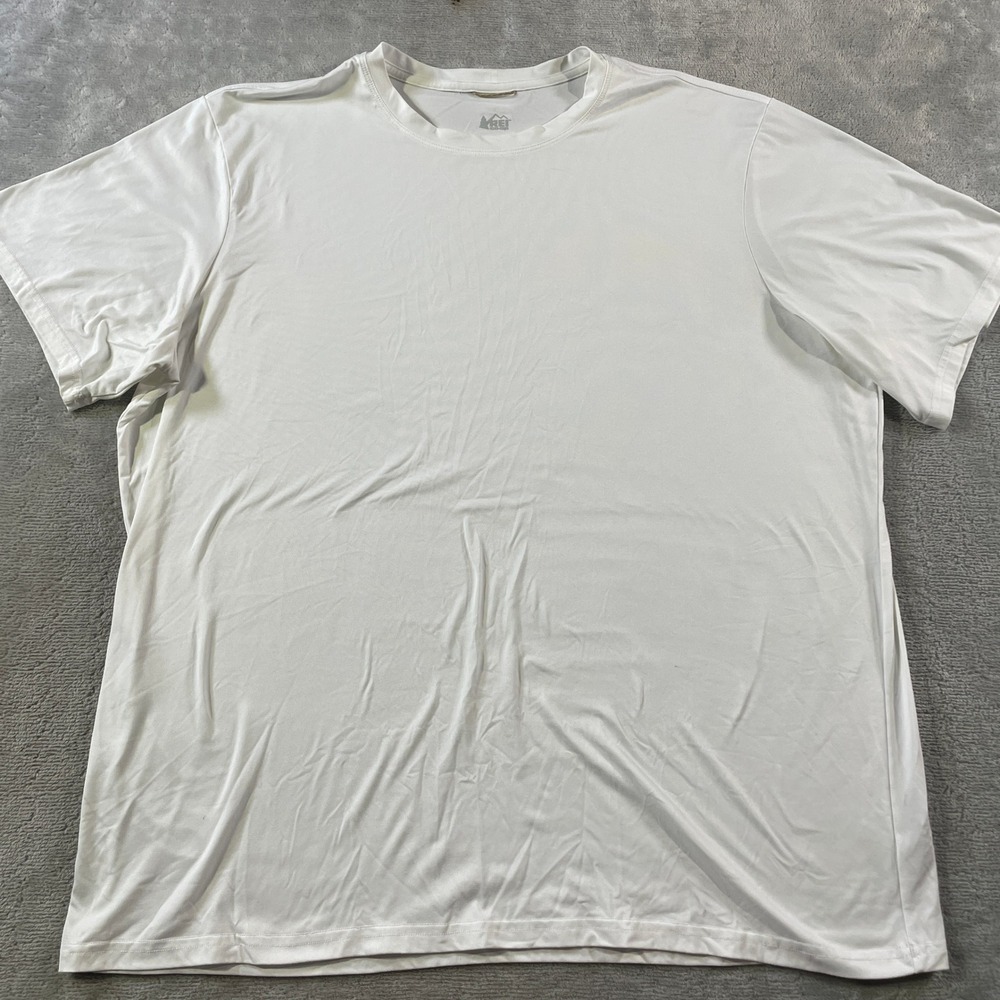REI Co-op Shirt Mens XL White Performance Hiking Camping Lightweight Outdoor